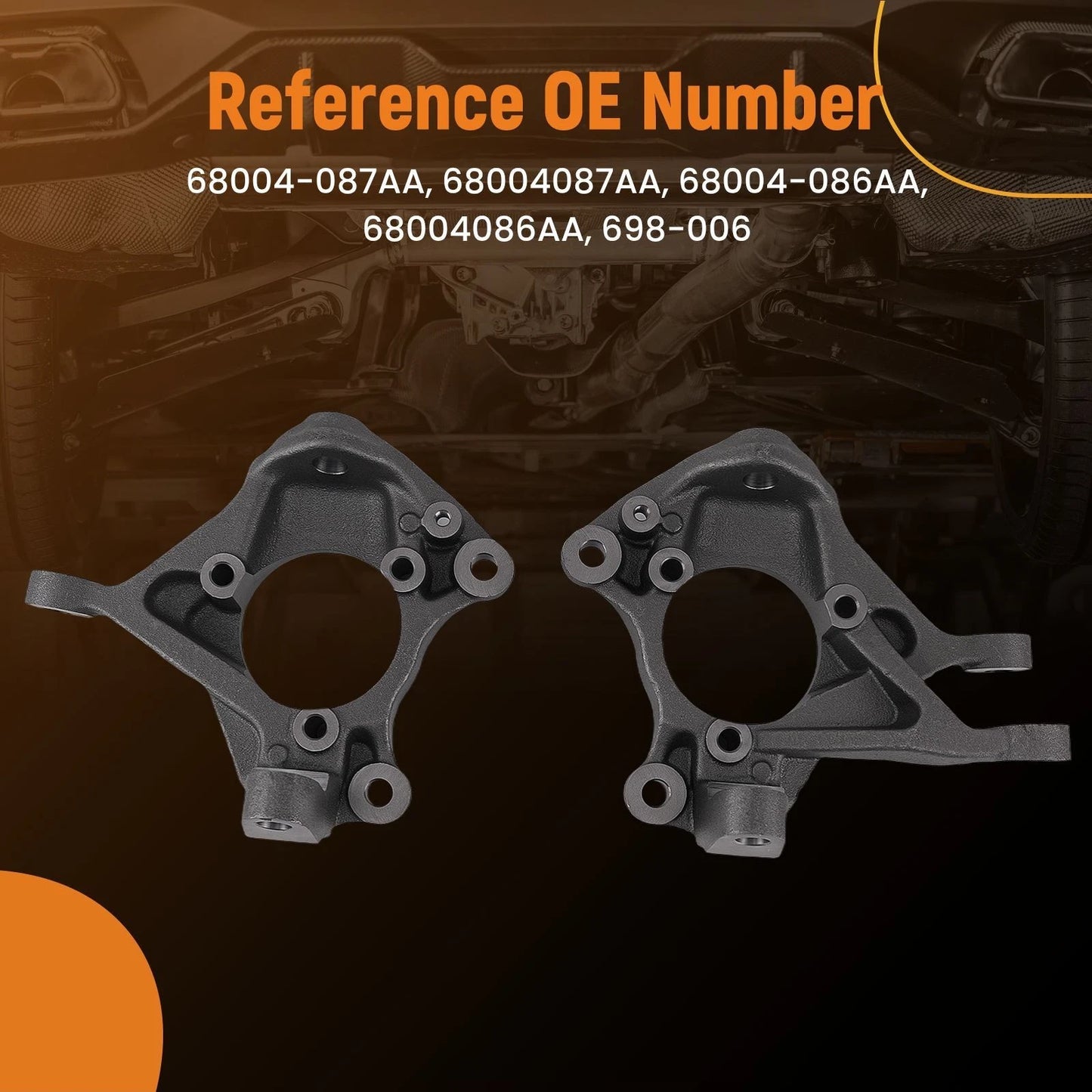 Front Steering Knuckle Pair for Jeep Wrangler JK (2007–2018)