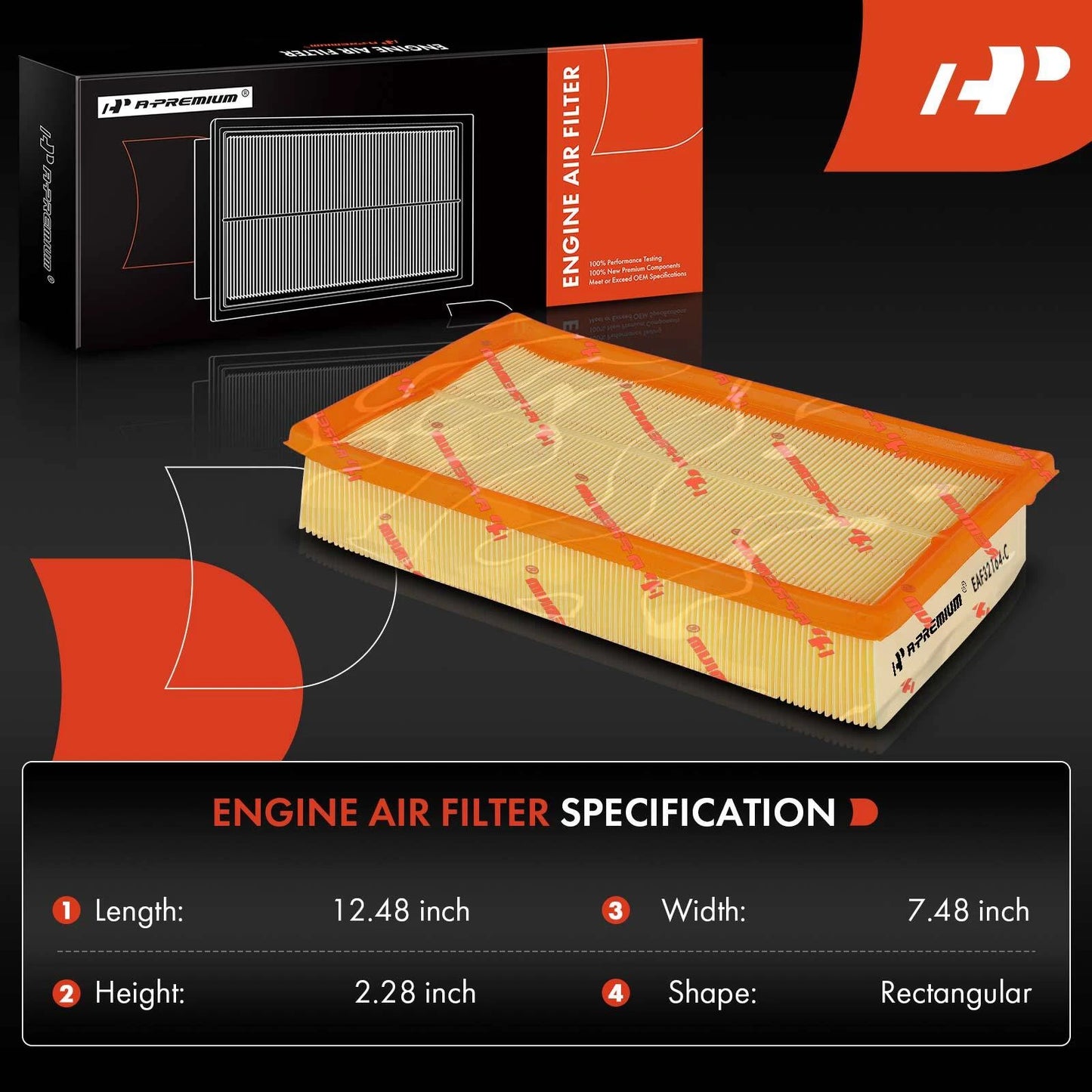 2X Engine Air Filter for Mercedes-Benz C43 AMG (1998–2003)