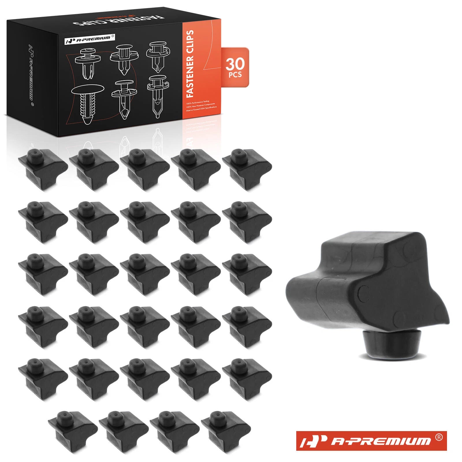 30Pcs Rubber Hood Prop Buffer Clips for Chevy GMC