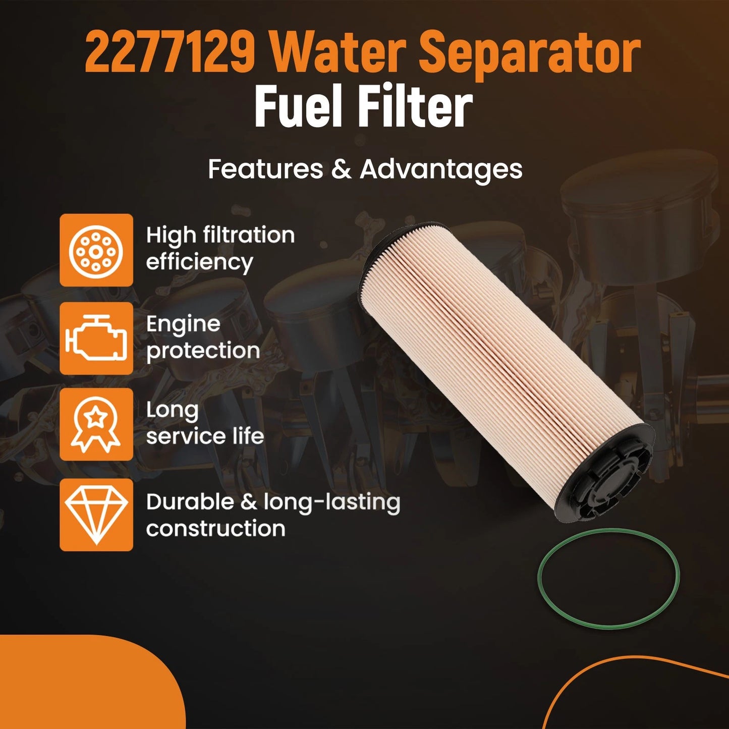 Fuel Filter for Paccar MX-13 MX13 Diesel Engine (2010–2016)
