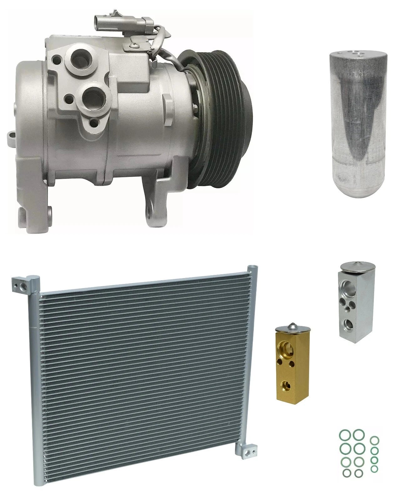 AC Compressor Kit With Condenser Replacement for Dodge Durango 5.7L (2005–2005)
