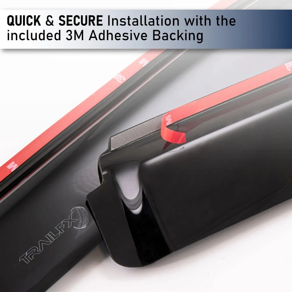Low Profile Rainguard Deflectors Tape-On Set of 4 for Ford Ranger (2019–2023)