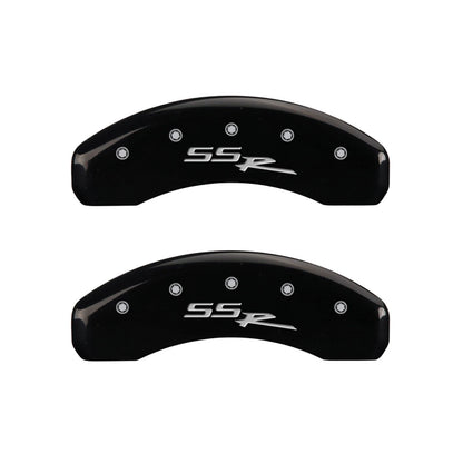 Front and Rear Black Caliper Covers for 2006 Chevy SSR by MGP