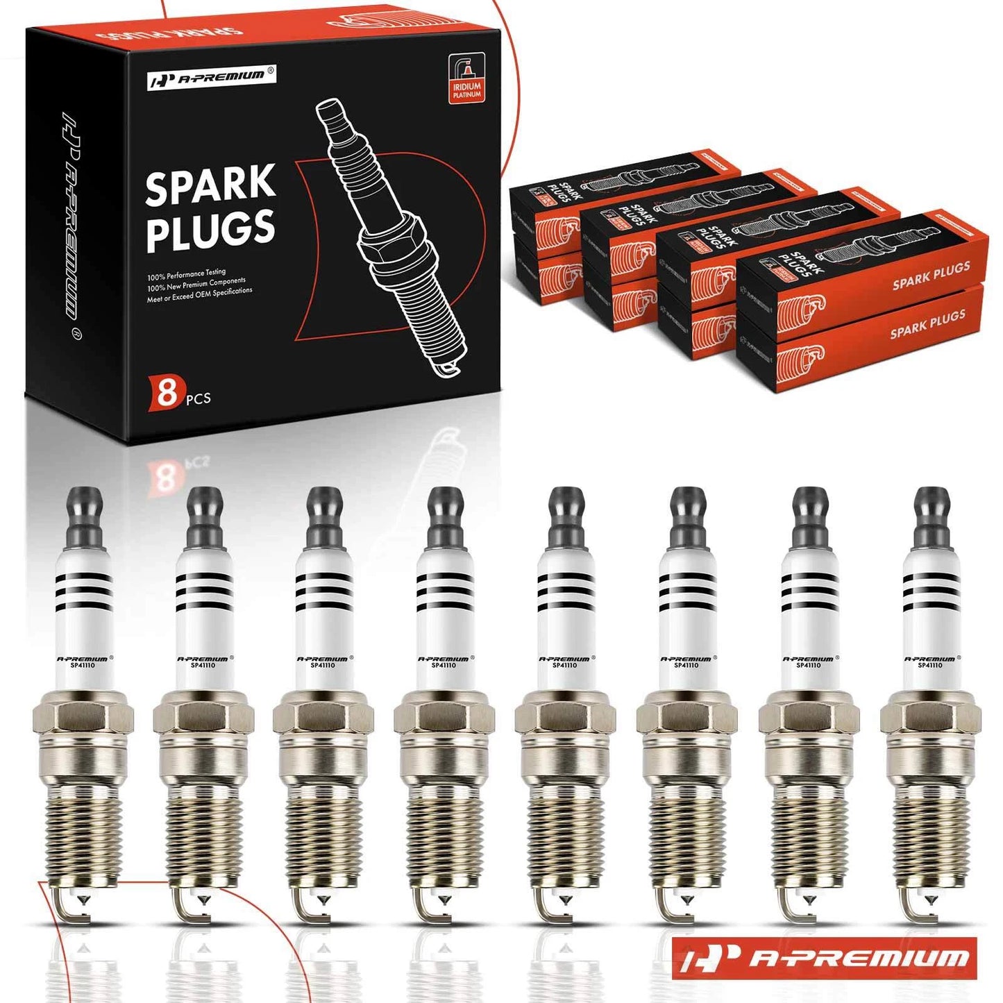 8x Iridium Platinum Spark Plugs for Silverado 2500 HD (2015–2019)