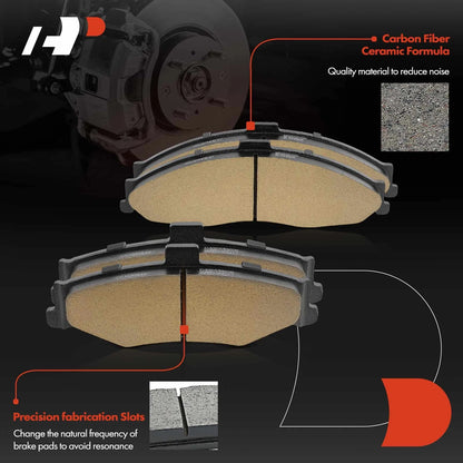 8x Front & Rear Ceramic Brake Pads for Chevrolet Camaro Pontiac (1998–2002)