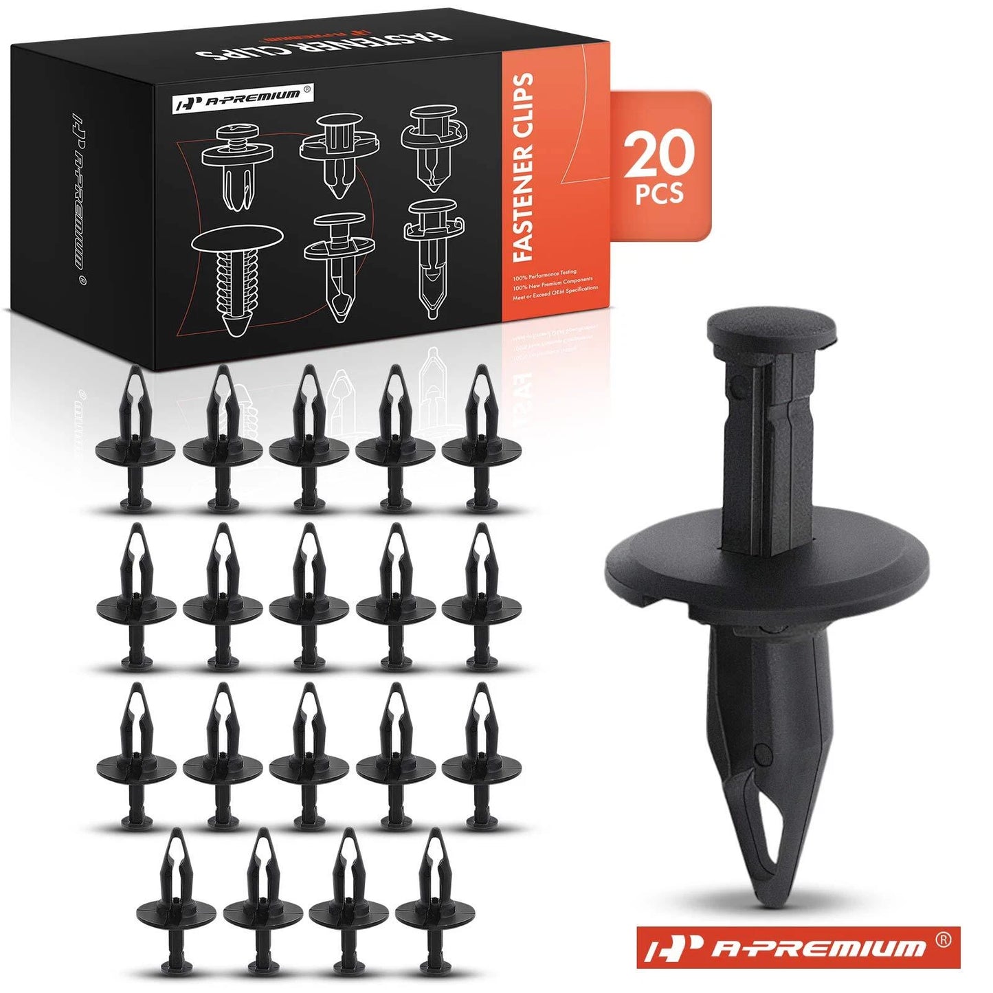 20Pcs Black Nylon Fender Bumper Retainer Clips for Chevrolet