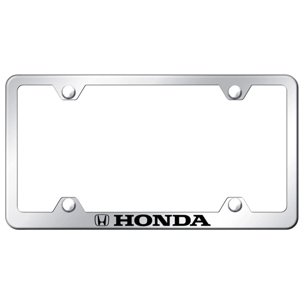 Stainless Steel Wide Body License Plate Frame - Officially Licensed for Honda
