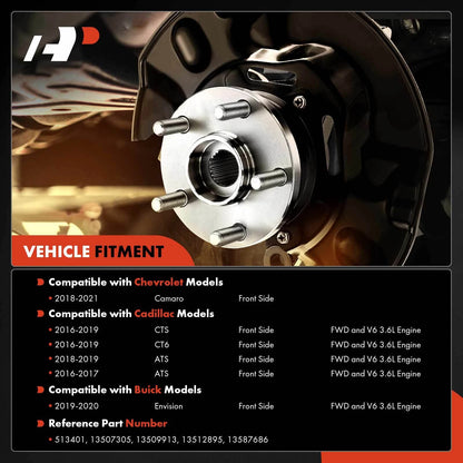 2X Wheel Hub & Bearing Assembly for Chevy Camaro Cadillac