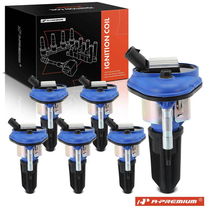 6x Blue Ignition Coil for Chevy Trailblazer GMC Envoy (2002–2005)
