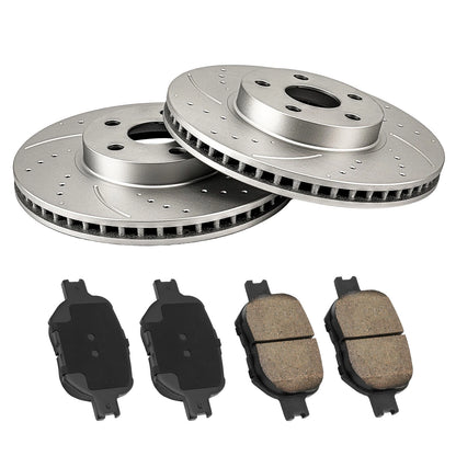 Front Brake Rotors and Ceramic Pads for Toyota Celica (2002–2005) 1.8L