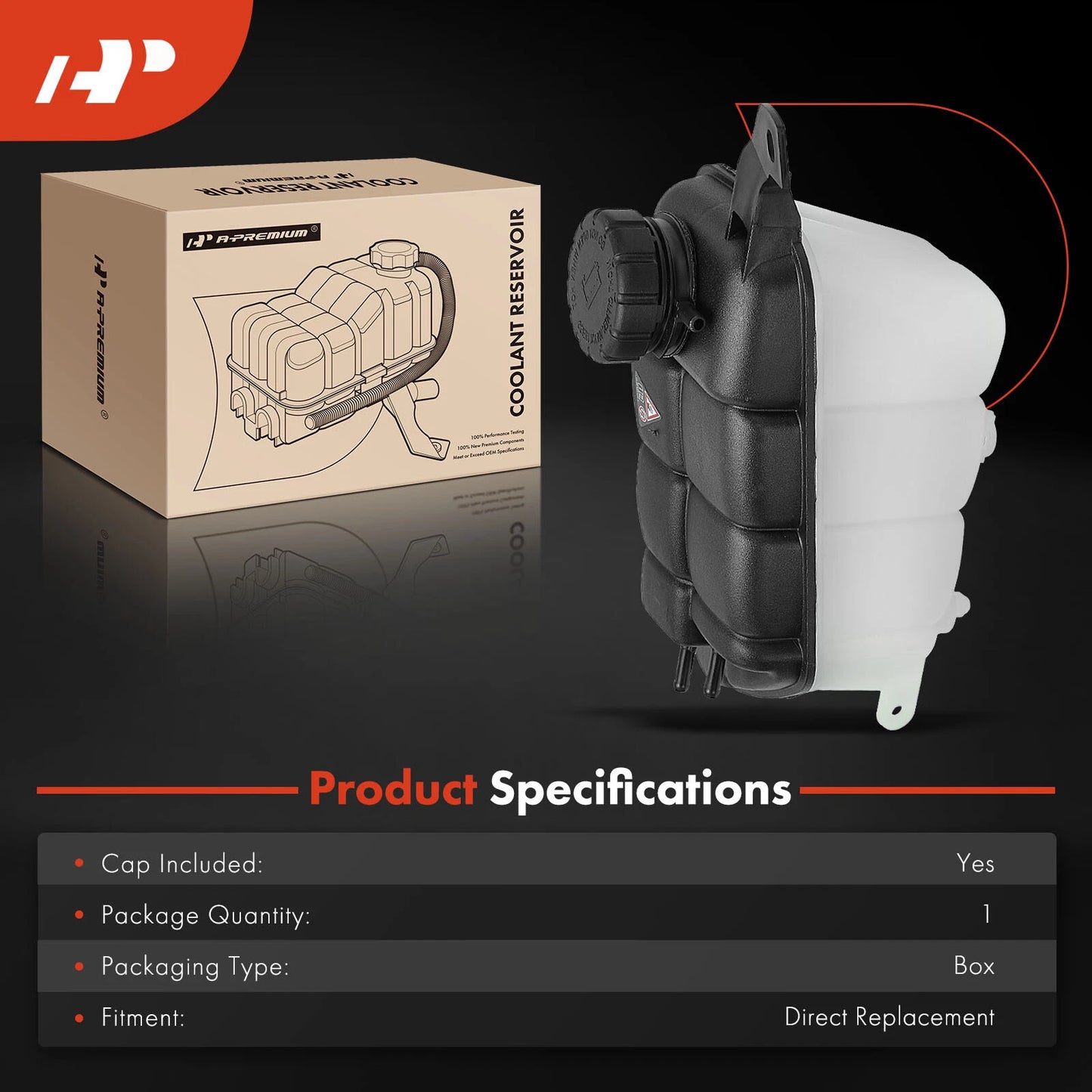 Coolant Expansion Tank with Cap for Benz CL55 AMG (2000–2006)