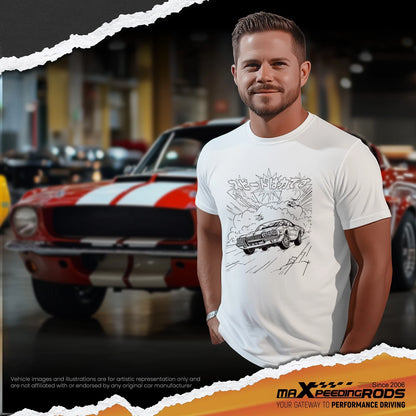 Funny Racing Car Graphic T-Shirt for Men Anime Muscle Car Print (2020–2021)