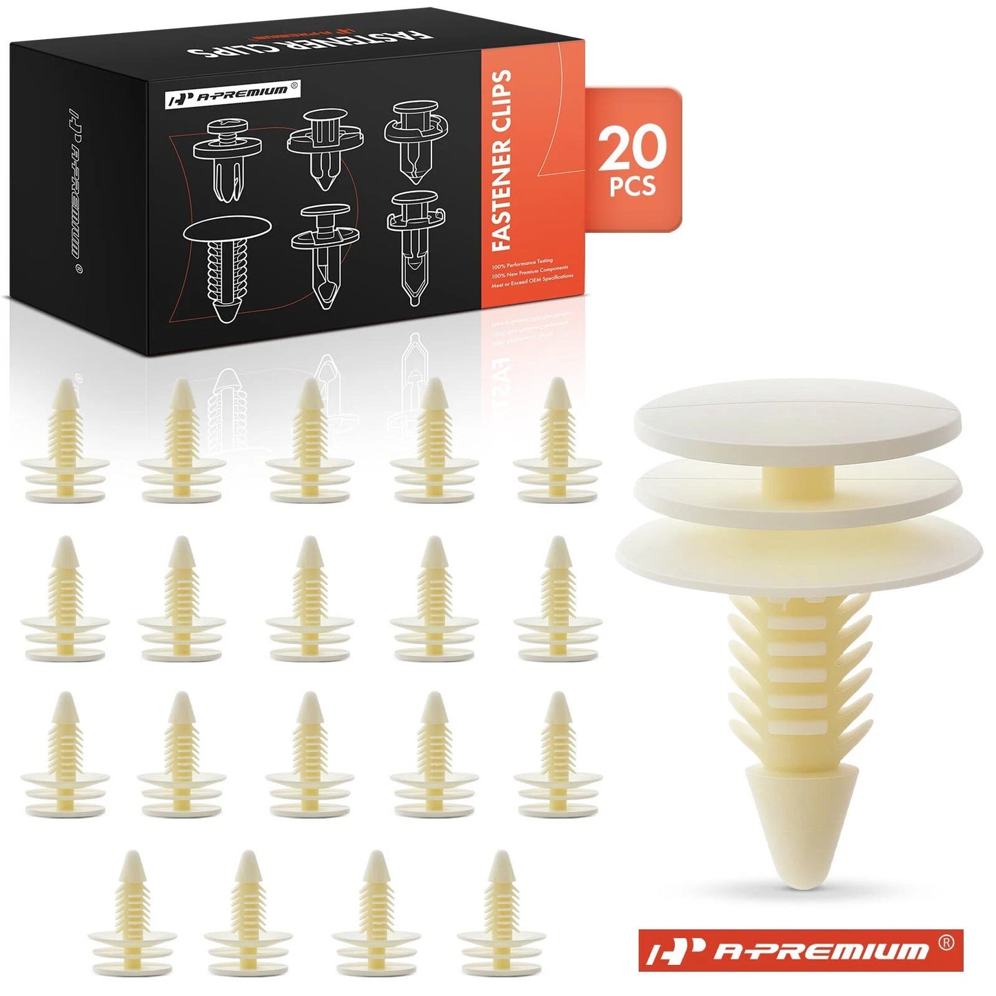 20Pcs 8mm Nylon Door Trim Panel Retainers for Chevy GMC