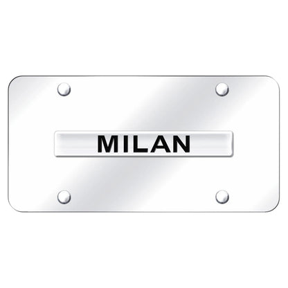 Chrome Name on Chrome License Plate - Officially Licensed for Mercury Milan