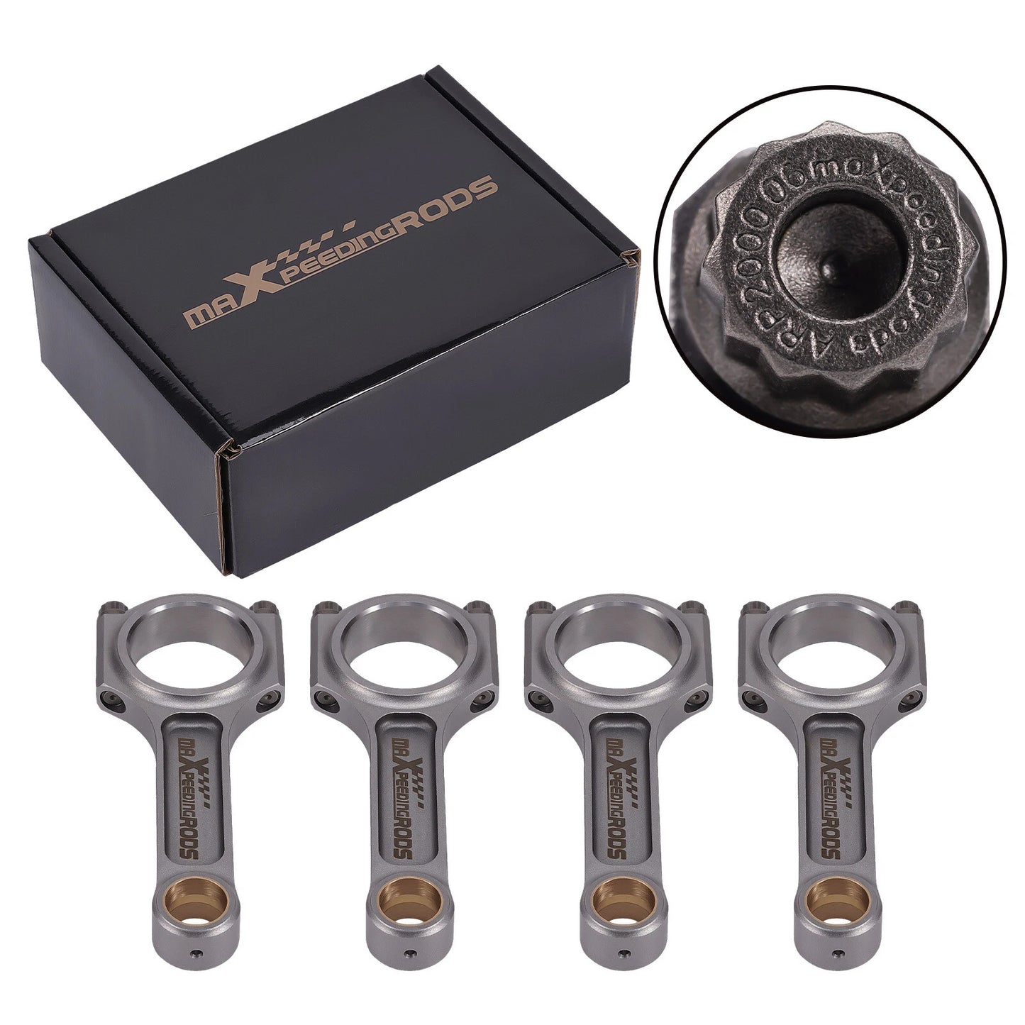 4x I-Beam Connecting Rods for Audi VW EA888 2.0L TSI Gen 3 (2015–2021)