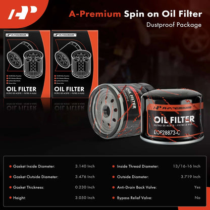 2X Engine Oil Filter for Silverado 2500 HD, 3500 (2001–2006)