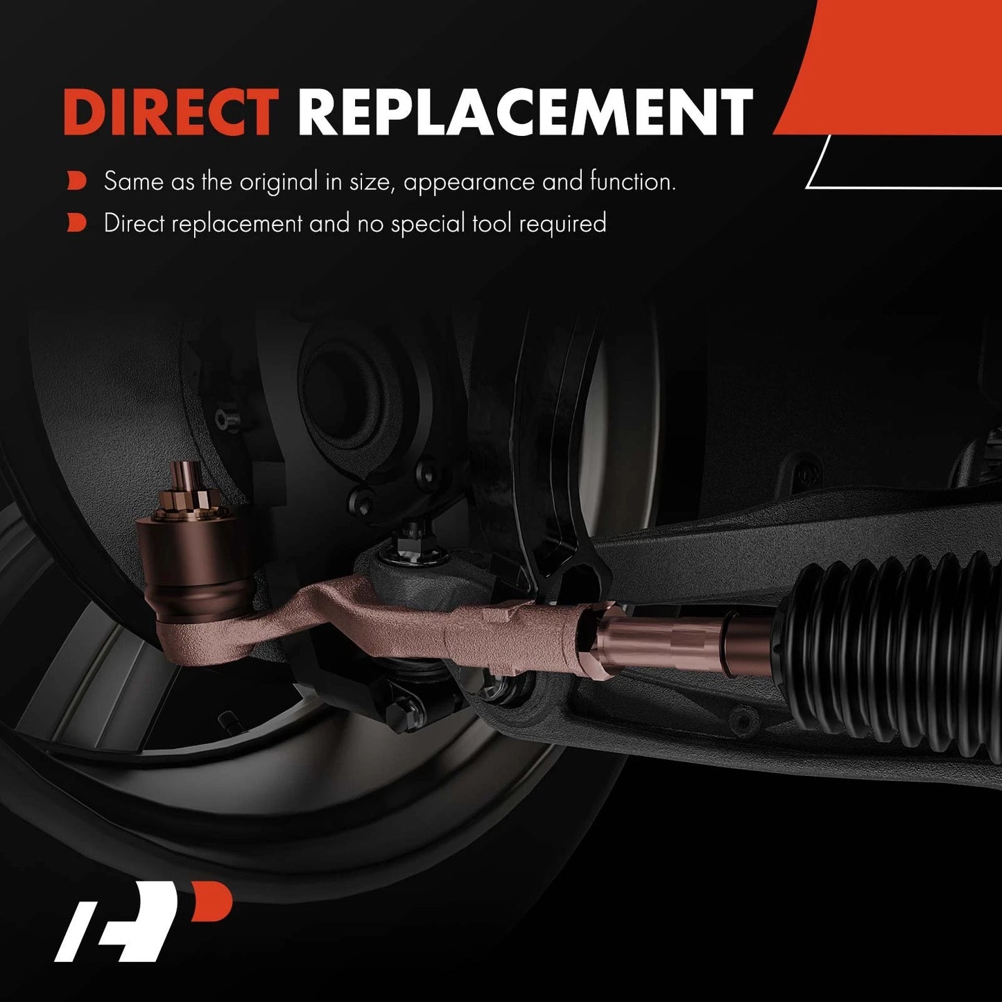 2X Front Inner Tie Rod End for Chevrolet Malibu (2013–2015)