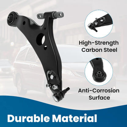 Front Lower Control Arm with Ball Joint for 2004–2010 Toyota Sienna (Passenger Side)