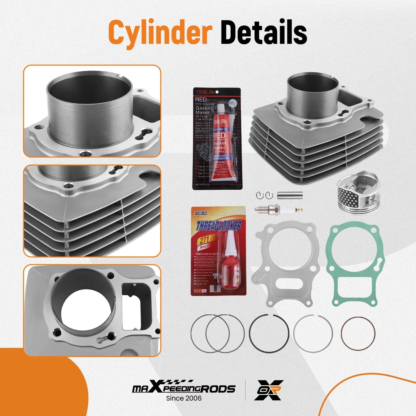 Cylinder Piston Kit for Honda TRX250TE Recon 250 (2002–2021)