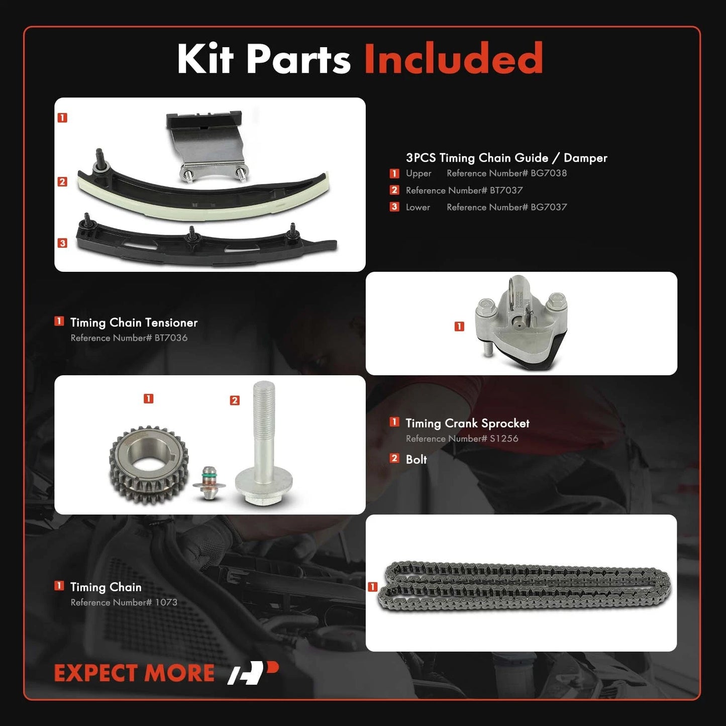 8x Timing Chain Kit for Chevrolet Equinox Malibu (2016–2020)