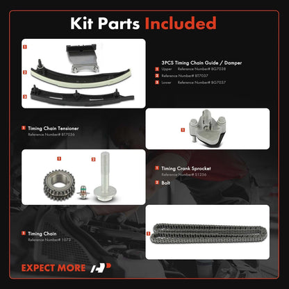 8x Timing Chain Kit for Chevrolet Equinox Malibu (2016–2020)