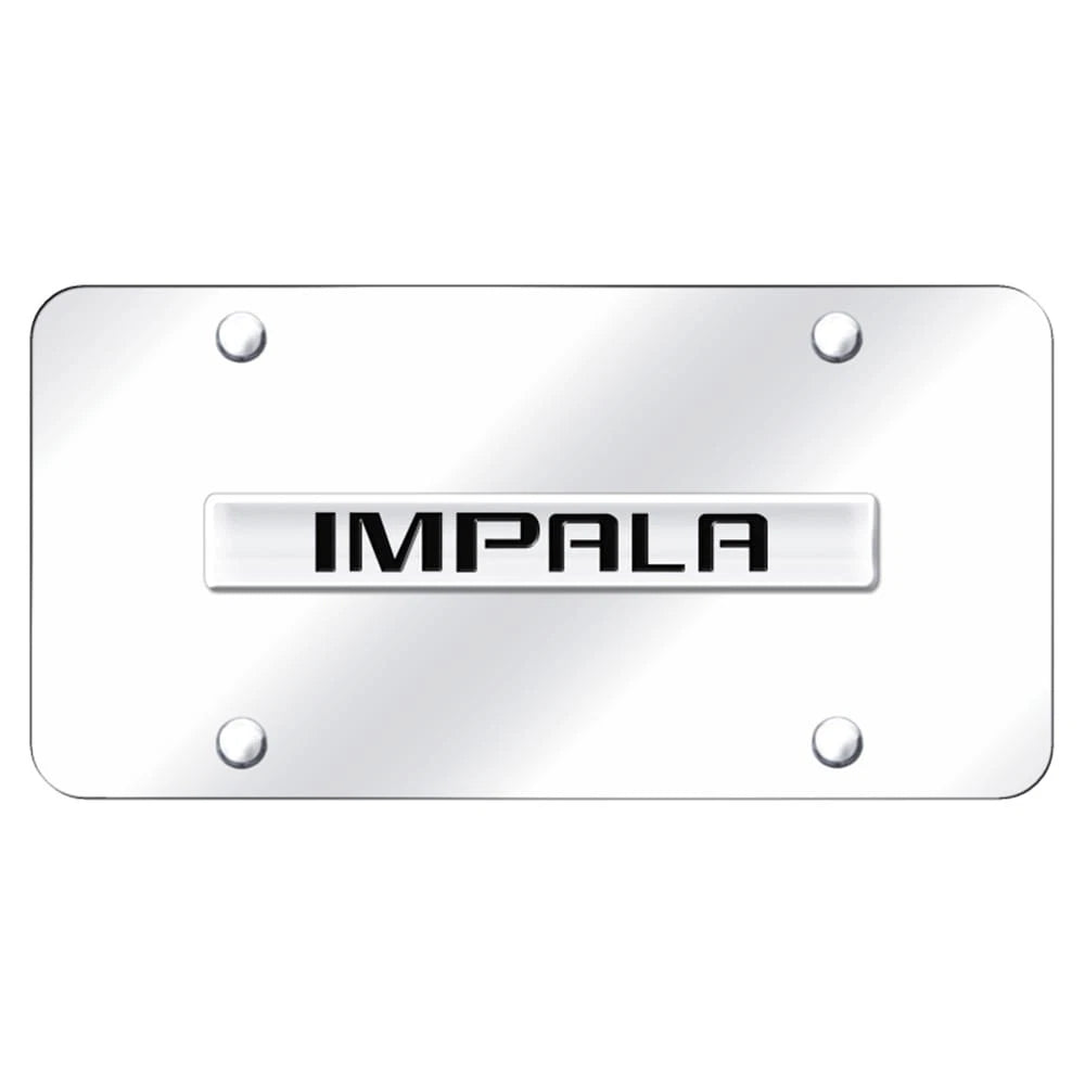 Chrome Name on Chrome License Plate - Officially Licensed for Chevrolet Impala