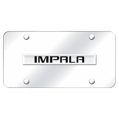 Chrome Name on Chrome License Plate - Officially Licensed for Chevrolet Impala