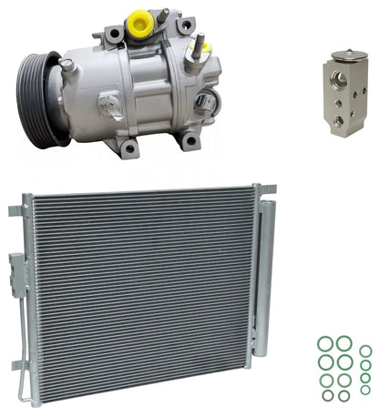 AC Compressor Kit W Condenser Replacement for Hyundai Santa Fe 2.0L (2019)