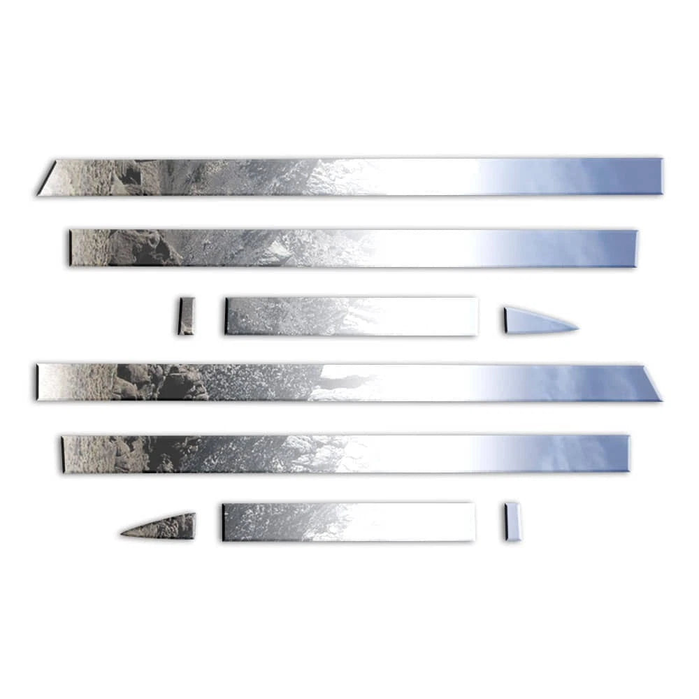 Diamond Grade 10pc 2 1/4" Accent Trim for 14-18 Chevy Silverado Crew Cab Dually