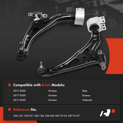 2X Front Lower Control Arm with Ball Joint for Buick Envision (2017–2020)