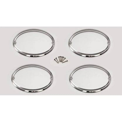 4pc Tail Light Trim Rings Polished Stainless Steel for Chevy Corvette C5 (1997–2004)