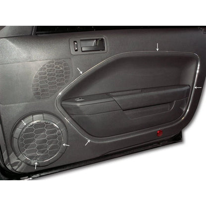 4pc Chrome Vinyl Door Trim Kit for 2005-2009 Ford Mustang