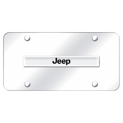 Chrome Name on Chrome License Plate - Officially Licensed for Jeep