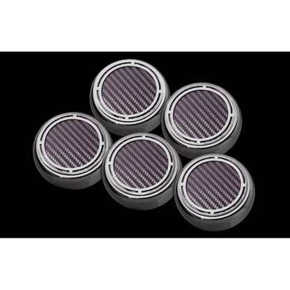 Chrome Cap Covers w/Black Carbon Fiber Inlay for 97-13 Chevy Corvette Automatic