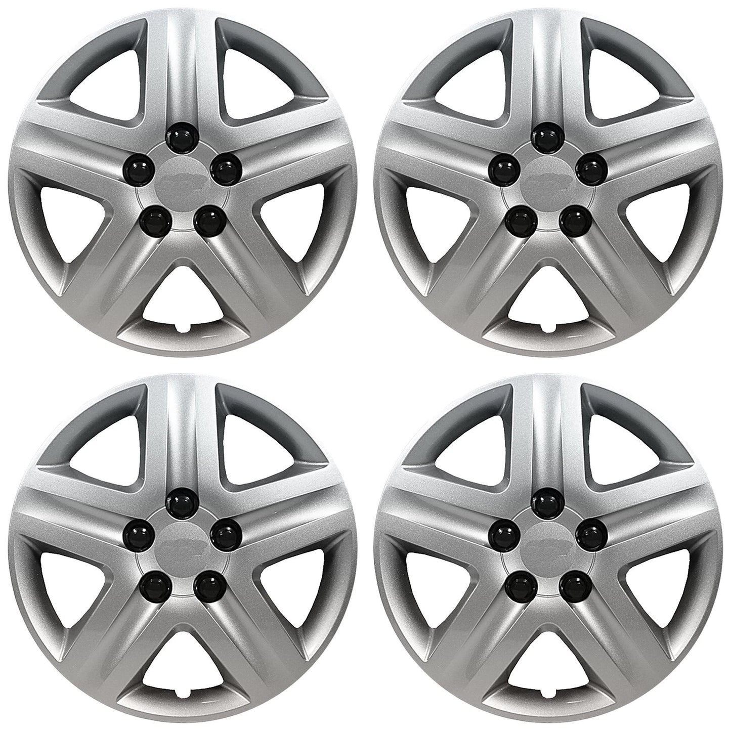 16" Silver Push-On Wheel Cover Hubcaps for Steel Wheels - Monte Carlo Style