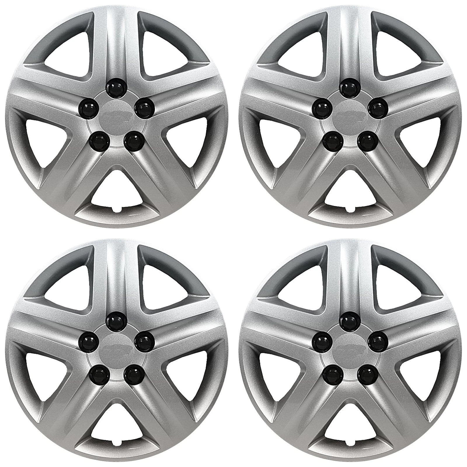 16" Silver Push-On Wheel Cover Hubcaps for Steel Wheels - Monte Carlo Style