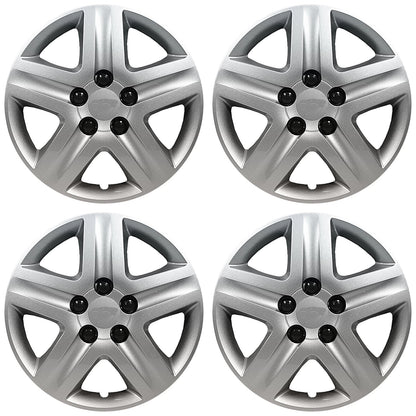 16" Silver Push-On Wheel Cover Hubcaps for Steel Wheels - Monte Carlo Style
