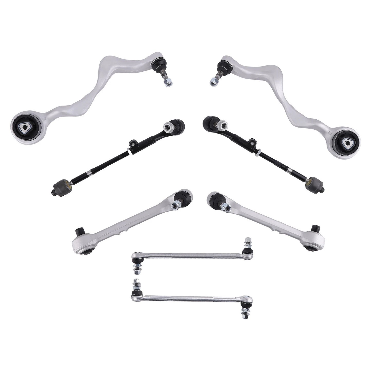 8PCS Front Lower Rearward & Forward Control Arm for BMW 3 Series E90 (2007–2013)