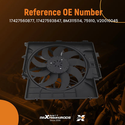 Electric Radiator Cooling Fan for BMW X3 X4 (2018–2021)
