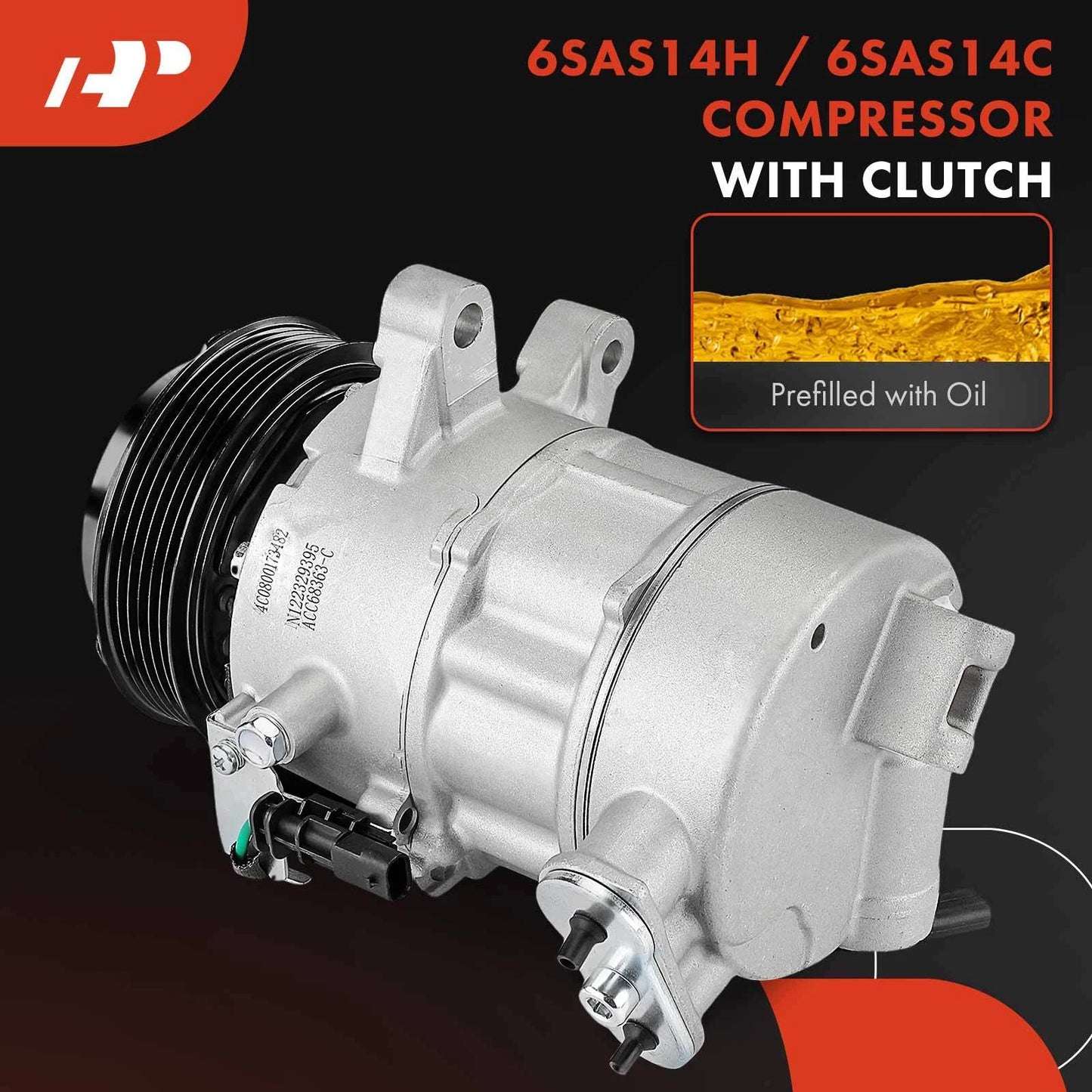 A/C Compressor with Clutch for Chevy Camaro (2016–2024)
