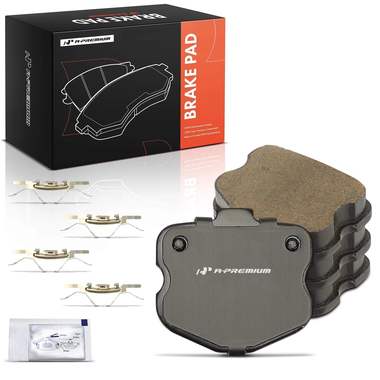 8x Front Ceramic Brake Pads for Chevrolet Corvette (2006–2013)