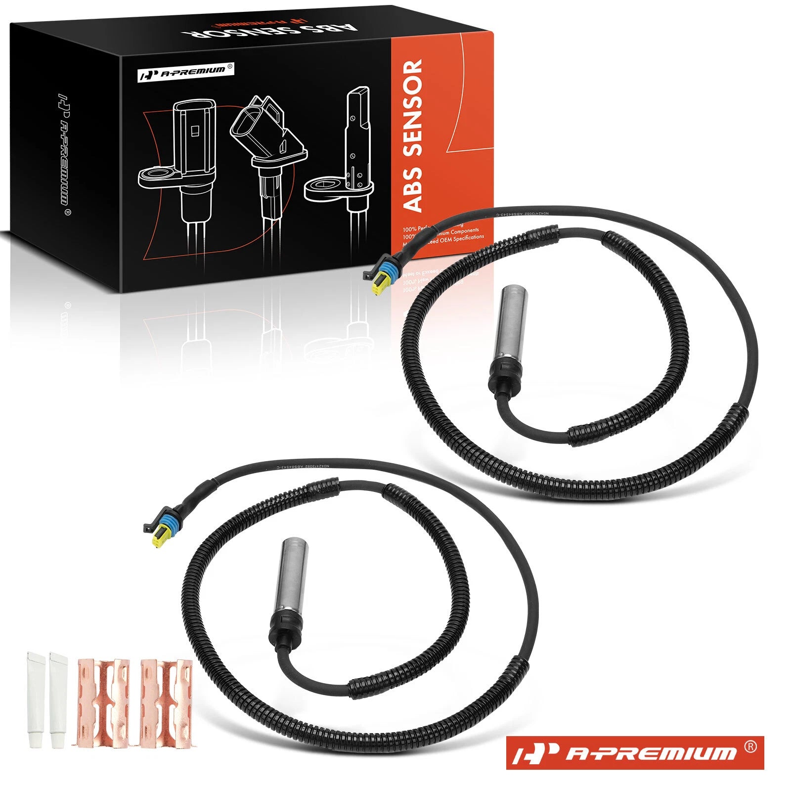 2X Front ABS Wheel Speed Sensor for Chevy C6500 Kodiak (2003–2009)