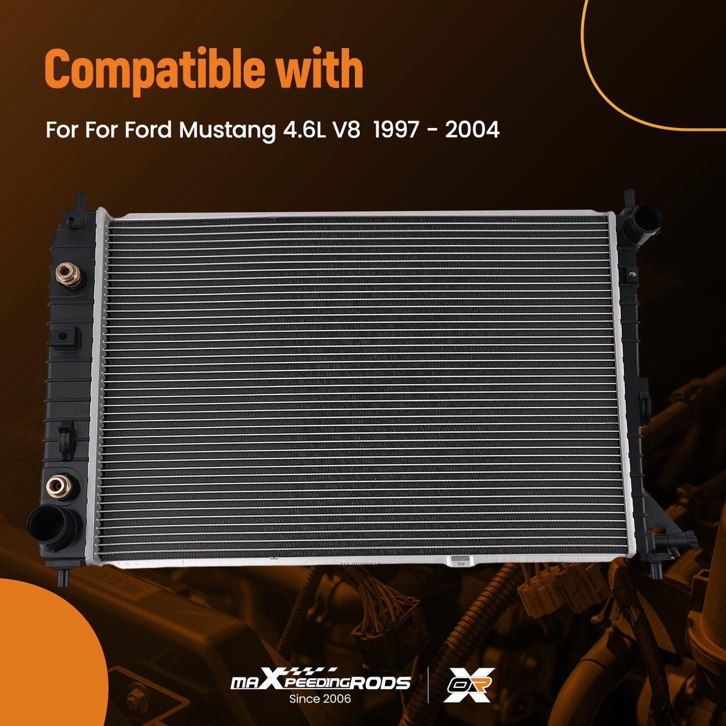 Direct Mount Radiator for Ford Mustang 4.6L (1997–2004) Aluminum