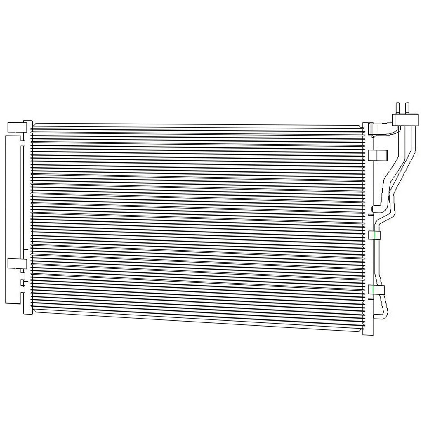 A/C Condenser Replacement Repair Part for Kia Cadenza (2014–2016)