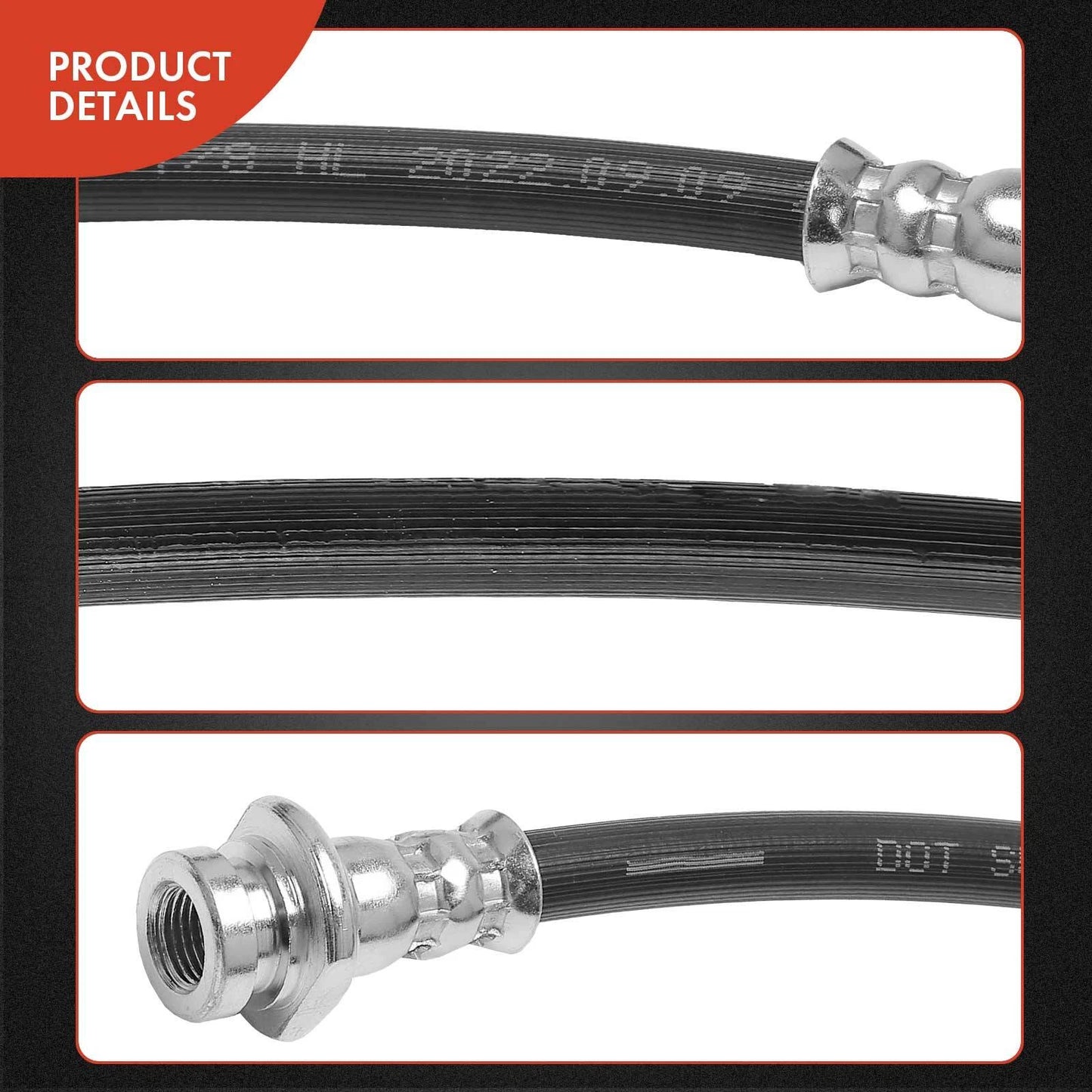 2X Front Brake Hydraulic Hose for Chevy Metro (1998–2001) Suzuki Swift (1990–2001)