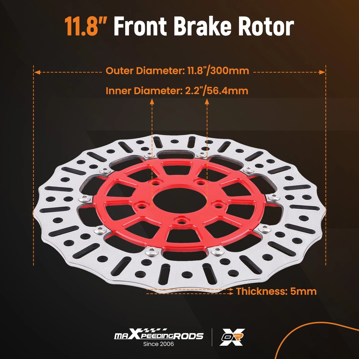 Front Brake Rotor Disc Pair for Harley Touring Electra Glide Road King (08–19)