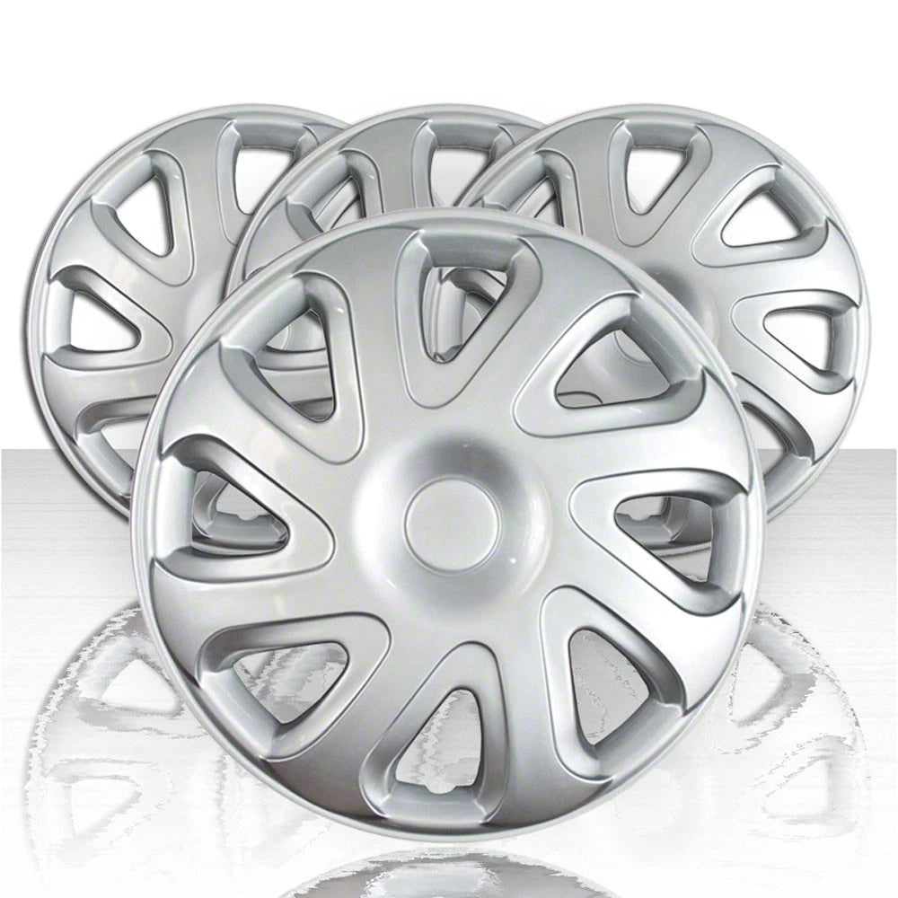 Hubcap Wheel Covers Set of Four Silver 14 inch for Toyota Corolla (2000–2002)