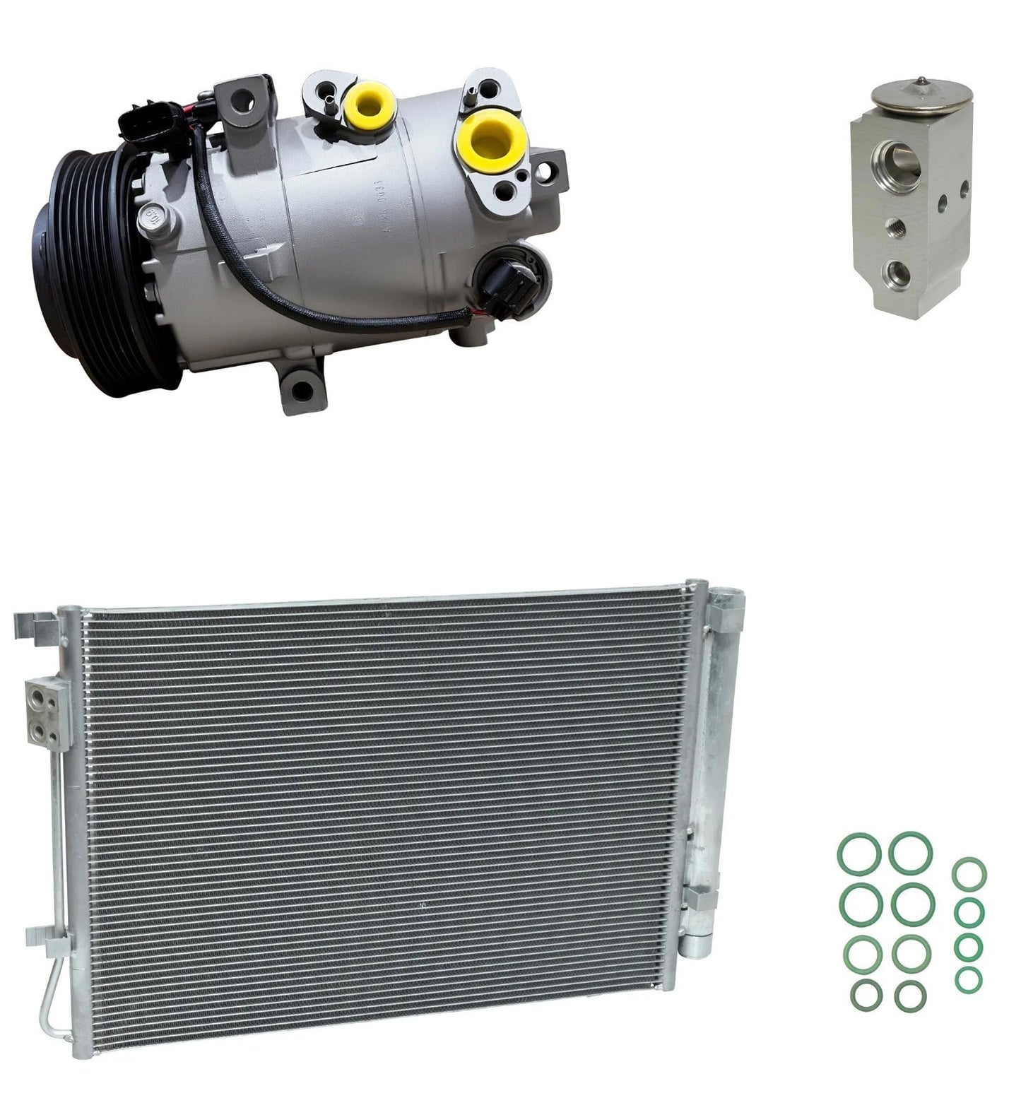 A C Compressor Kit With Condenser for Kia Rio 1.6L (2021–2024)