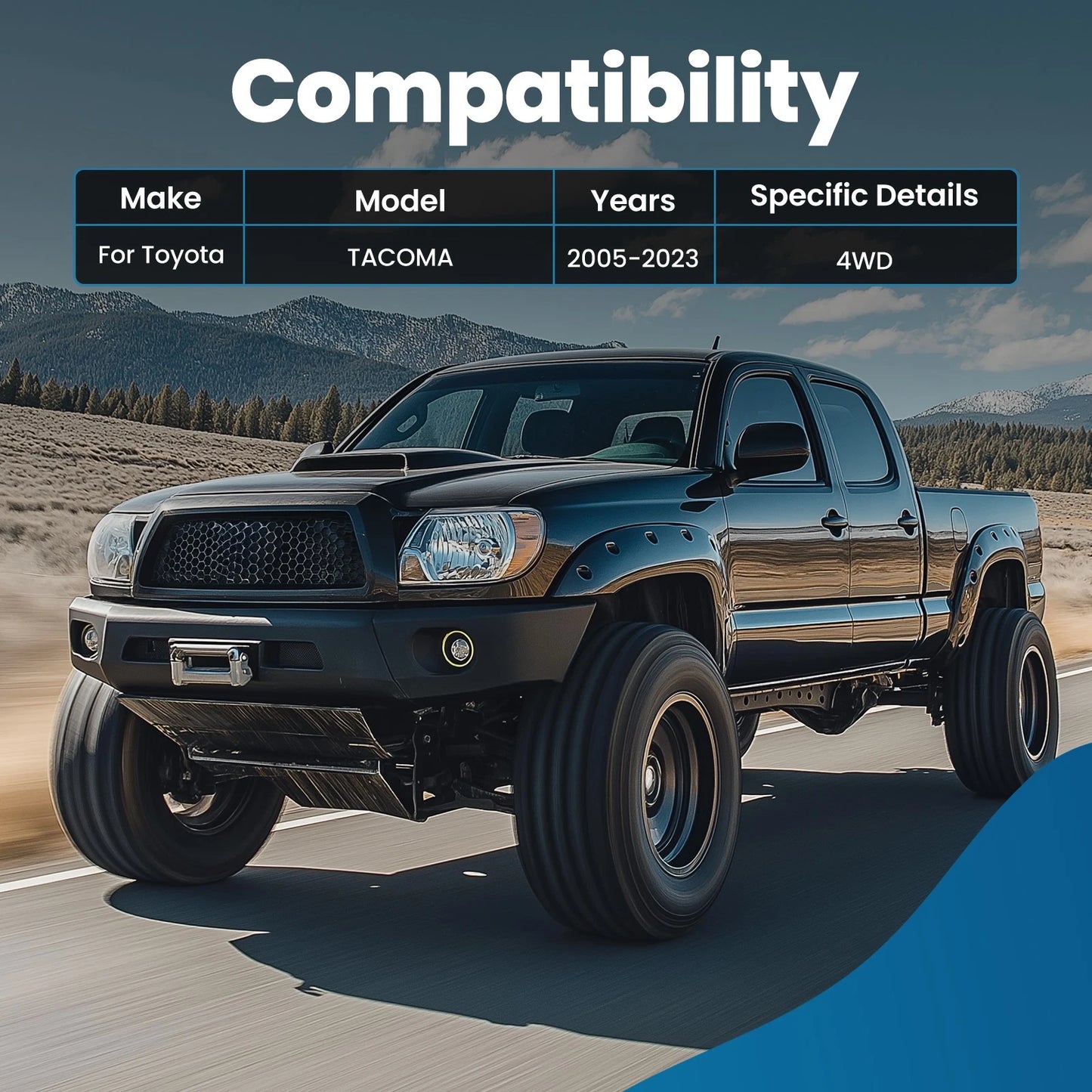 Front Inner Tie Rod for Toyota Tacoma 4WD (2005–2023) Left/Right