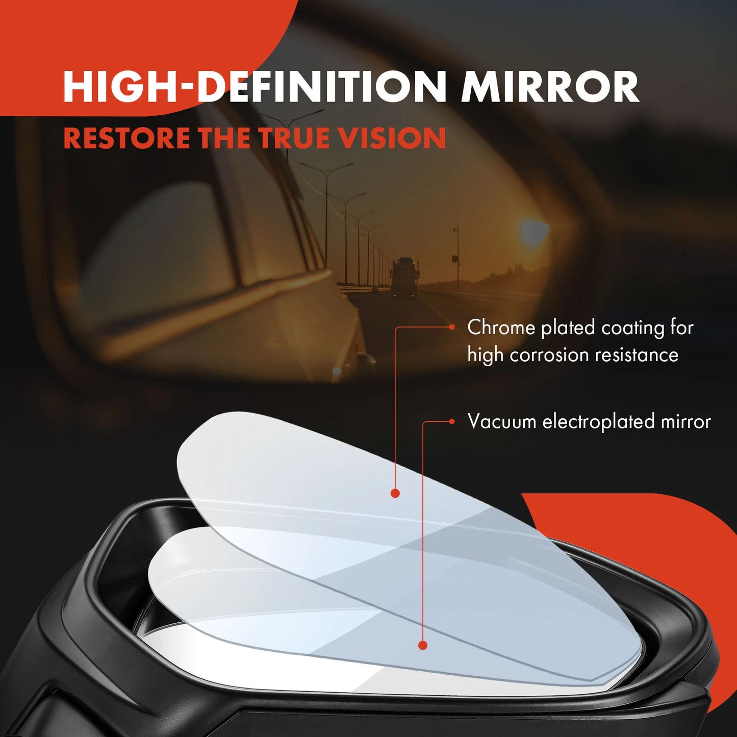 2X Power Mirrors for Chevy Tahoe GMC Yukon (1992–1999)